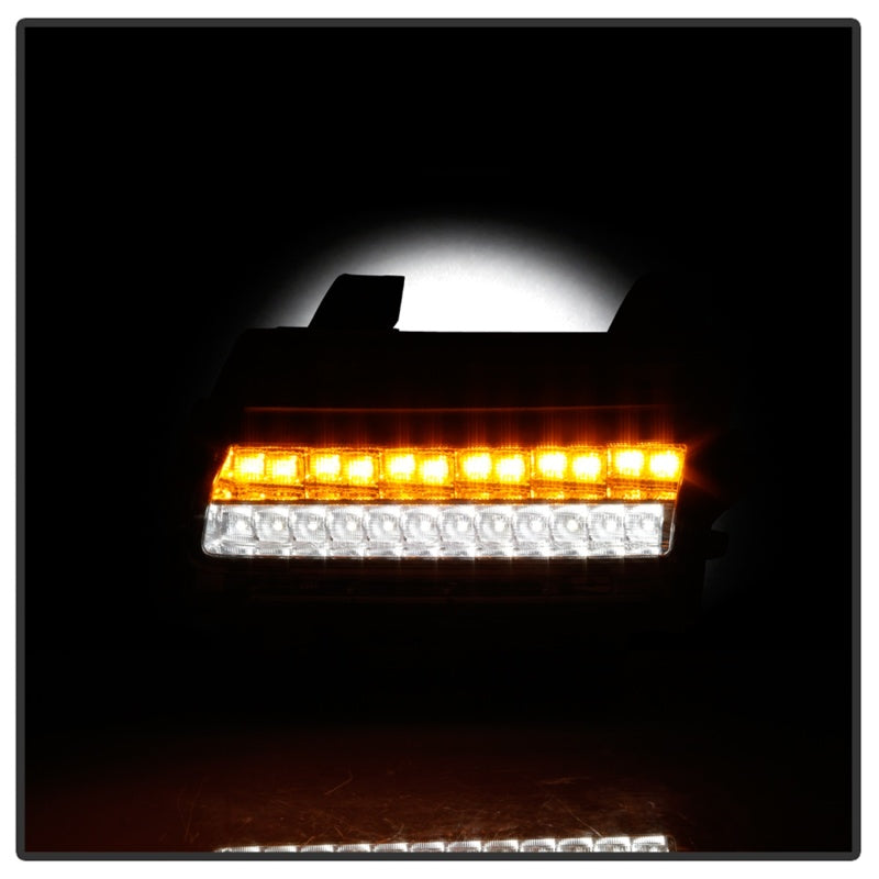 Spyder Jeep Wrangler 2018-2019 (LED Model Only) LED Front Bumper Lights - Sequential Signal - Chrome