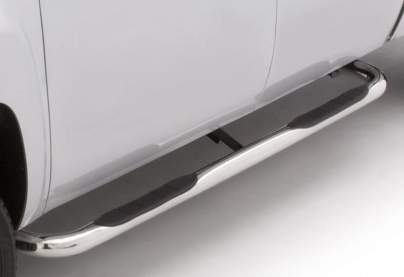 Lund Toyota Tundra Access Cab 3in. Round Bent SS Nerf Bars - Polished
