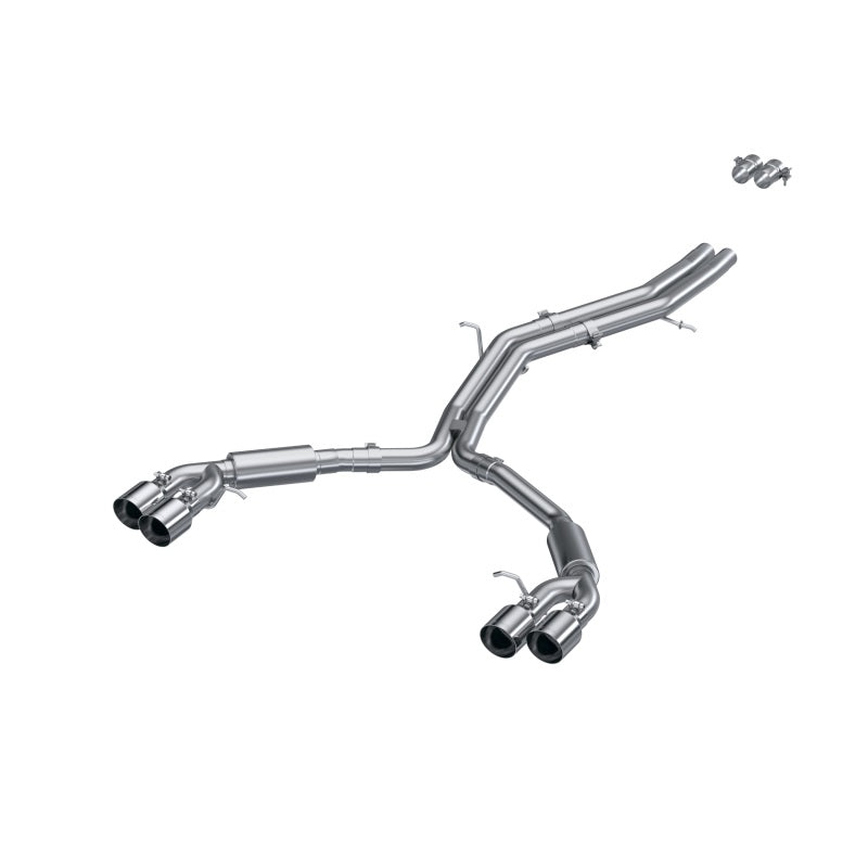 MBRP Audi S5 Coupe/S4 Sedan T304 SS 2.5in Cat-Back Quad Rear Exit Exhaust - SS Tips