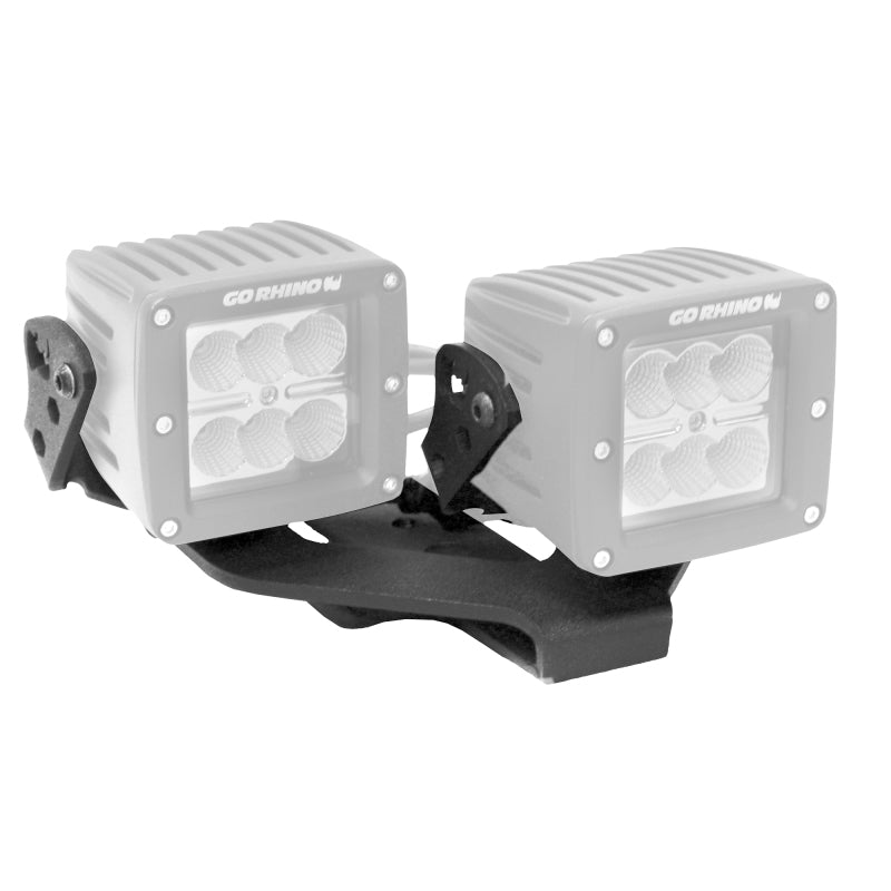 Go Rhino Jeep Wrangler JL/JLU/Gladiator JT Light Mount - Two 3in Cubes