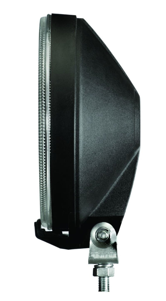 Side view of Hella 700FF driving lamp against a white backdrop