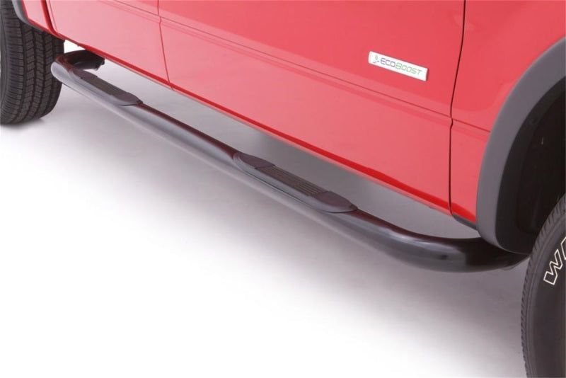 Lund Chevy Silverado 1500 Crew Cab 3in. Round Bent SS Nerf Bars - Black