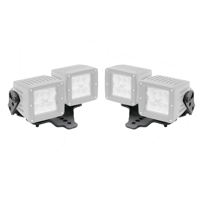 Go Rhino Jeep Wrangler JL/JLU/Gladiator JT Light Mount - Two 3in Cubes