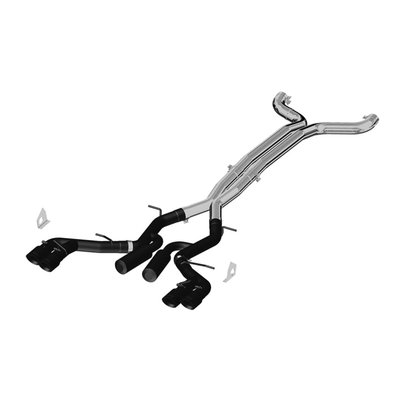 MBRP Chevy Camaro V8 6.2L 6spd 3in Black Race Dual Cat Back w/ 4.5in Quad Dual Wall Tips