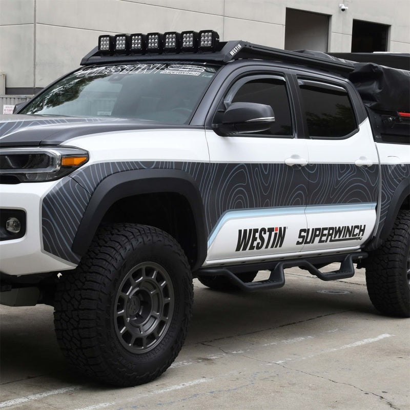 Westin Toyota Tacoma Double Cab 4dr Wade In-Channel Wind Deflector 4pc - Smoke