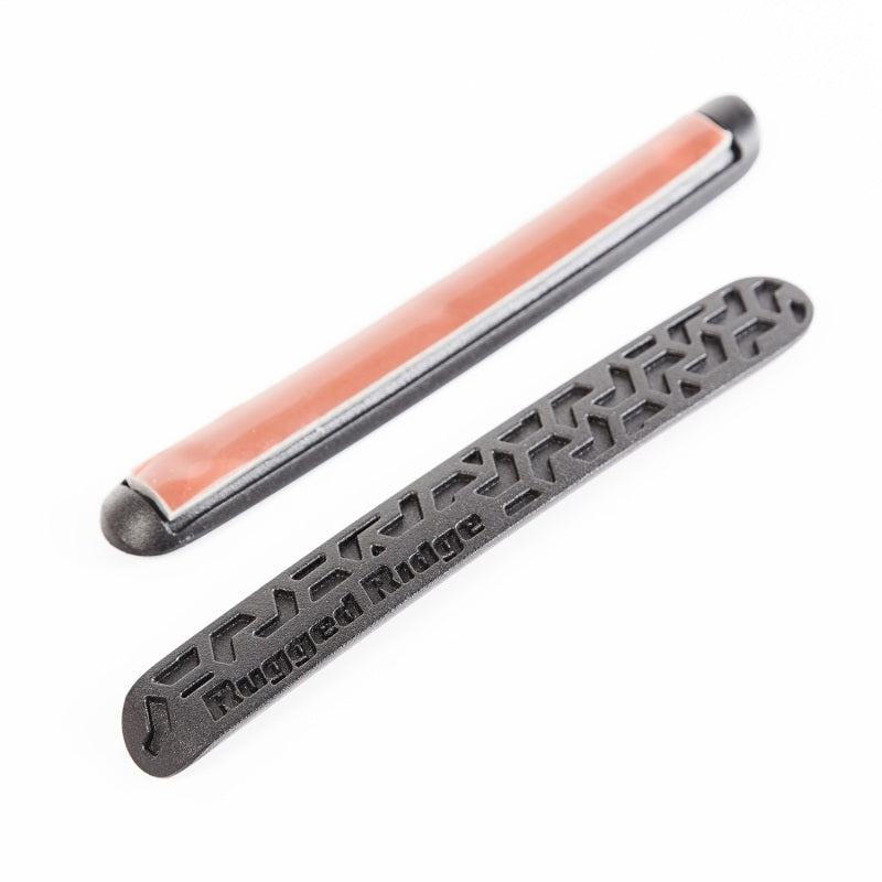 Rugged Ridge Elite Dr Hndle Inserts Black Tread 2Dr Jeep Wrangler JK