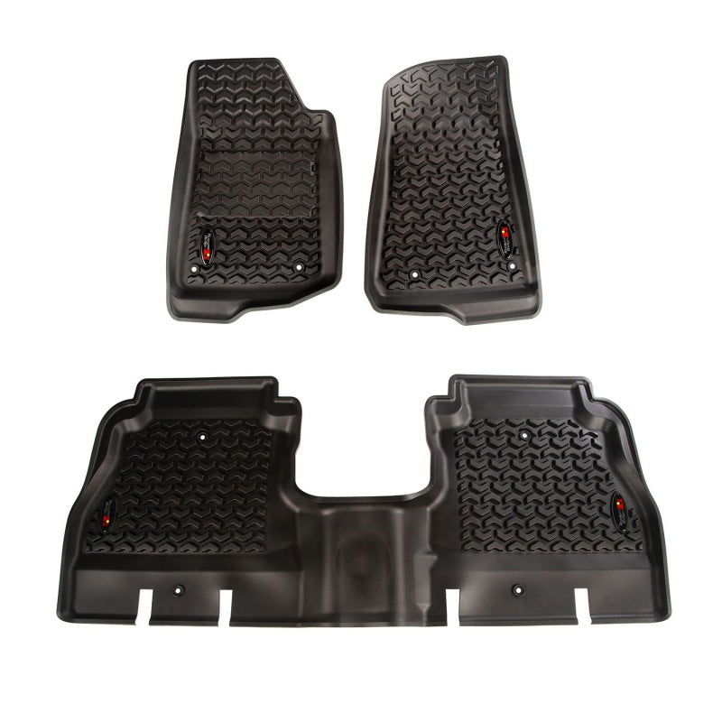 Rugged Ridge Floor Liner Front/Rear Black Jeep Wrangler JL 4 Dr
