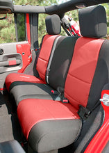 Load image into Gallery viewer, Rugged Ridge Seat Cover Kit Black/Red 07-10 Jeep Wrangler JK 4dr