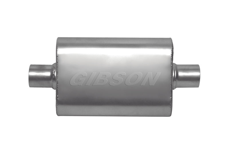 Gibson CFT Superflow Center/Center Oval Muffler - 4x9x13in/3in Inlet/3in Outlet - Stainless