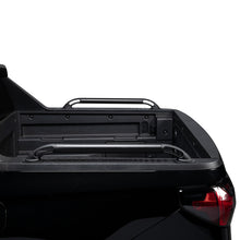 Load image into Gallery viewer, Rear angle showcasing the Putco locker side rails on a Hyundai Santa Cruz with a bed cover