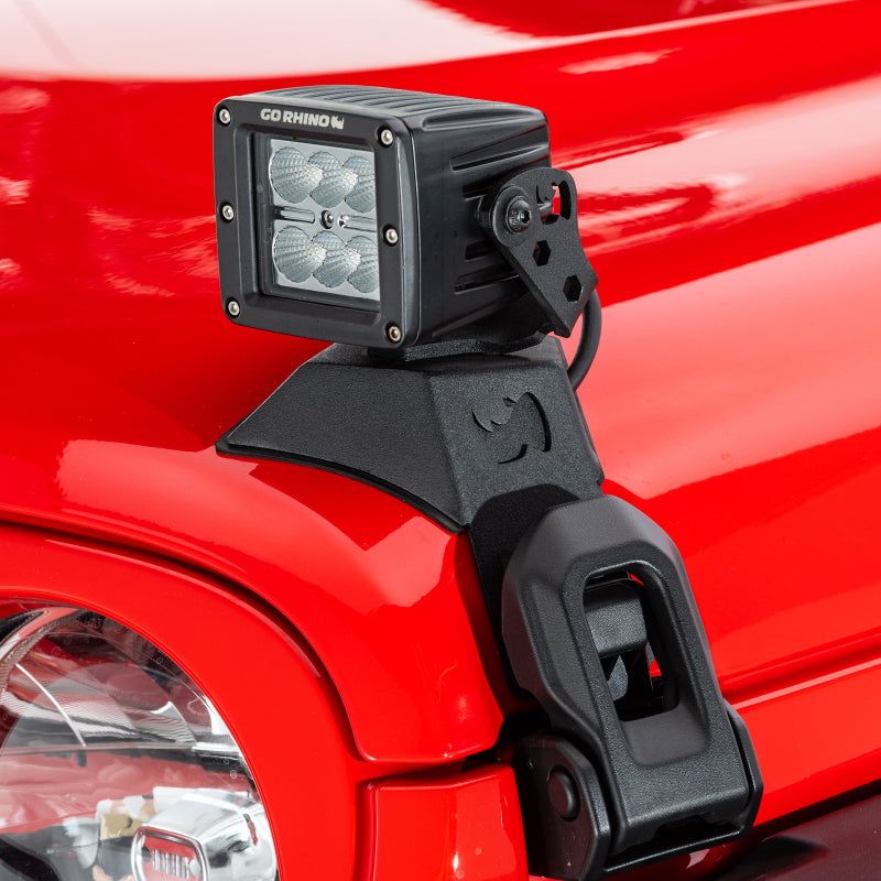 Go Rhino Jeep Wrangler JL/JLU/Gladiator JT Light Mount - 3in Cube