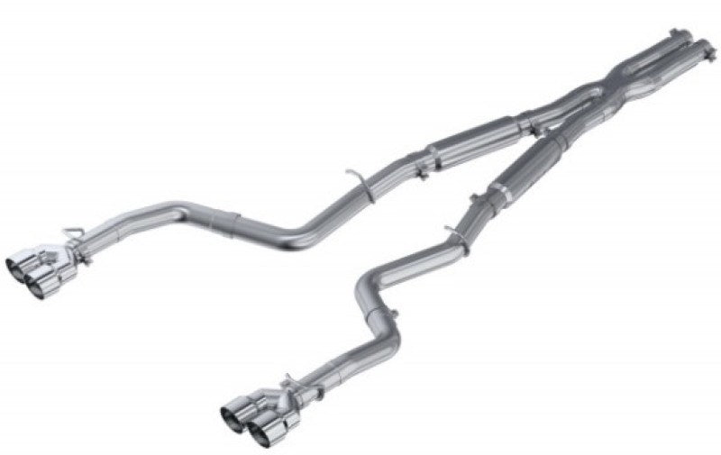 MBRP Dodge Challenger RT 5.7L Aluminized Steel 3in Dual Rear Cat-back Quad Tips - Street