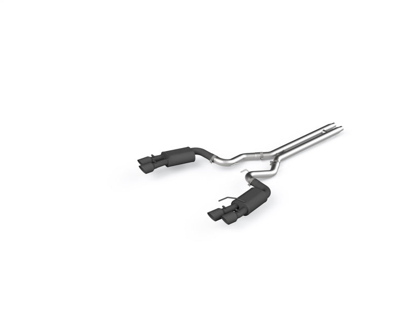 MBRP Ford Mustang GT 5.0 3in Dual Split Rear Cat Back w/ Quad 4in Dual Wall Tips- Black Coated