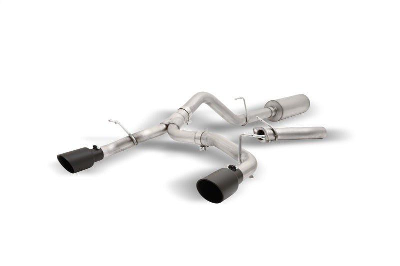 Gibson 2021+ Ford Bronco 4-DR 2.7L 4WD 2.5in Black Elite Cat-Back Dual Split Exhaust - Stainless