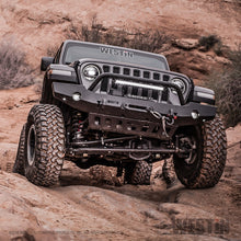 Load image into Gallery viewer, Westin 18+ Jeep Wrangler JL WJ2 Full Width Front Bumper w/Bull Bar Textured Black