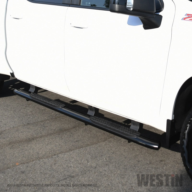 Westin Chevrolet Silverado/Sierra 1500 Crew Cab Non LD PRO TRAXX 4 Oval Nerf Step Bars - Black