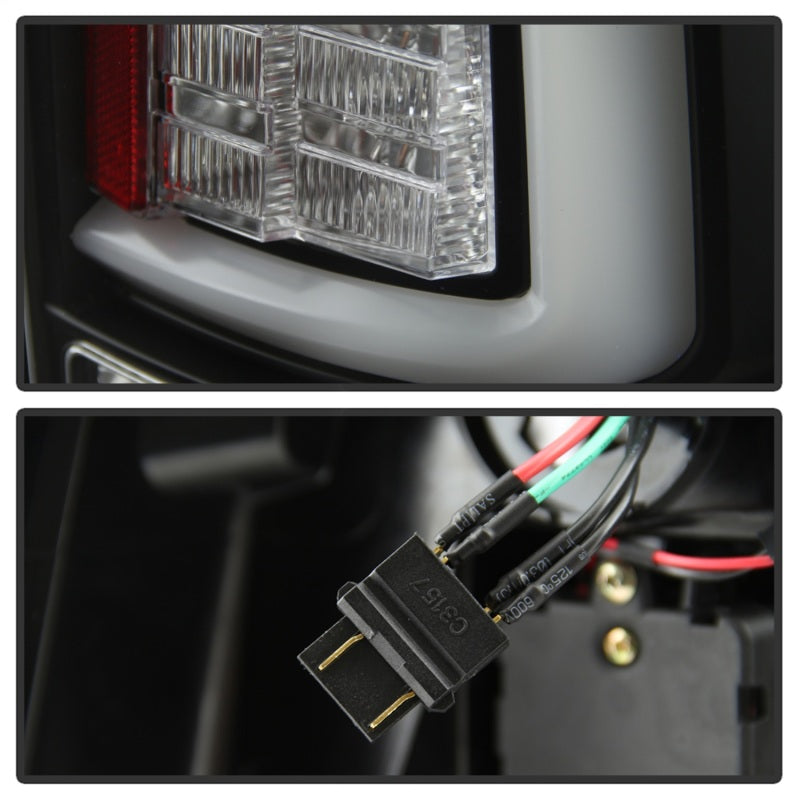 Spyder 09-16 Dodge Ram 1500 Light Bar LED Tail Lights - Black ALT-YD-DRAM09V2-LED-BK