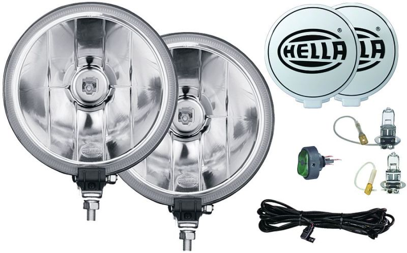 Complete Hella 700FF H3 12V/55W Driving Lamp Kit components