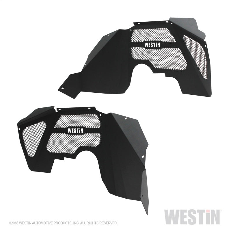 Westin 07+ Jeep Wrangler JK Inner Fenders - Front - Textured Black