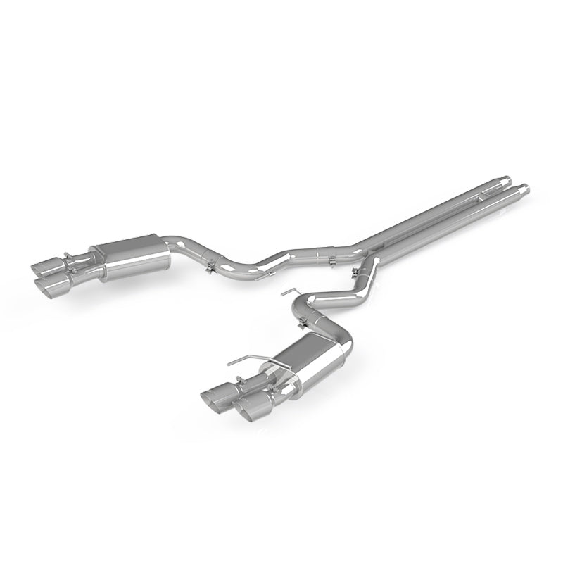 MBRP Ford Mustang GT 5.0 3in Dual Split Rear AL Cat Back w/ Quad 4.0in Dual Wall Tips