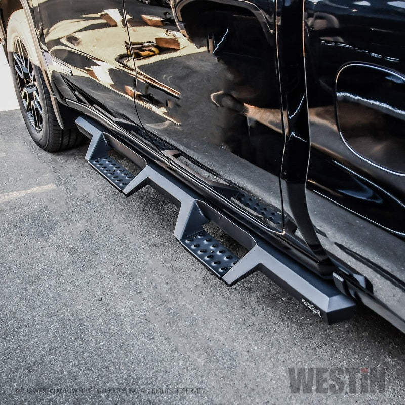 Westin 19+ Chevrolet Silverado / GMC Sierra 1500 Double Cab HDX Drop Nerf Step Bars - Textured Blk
