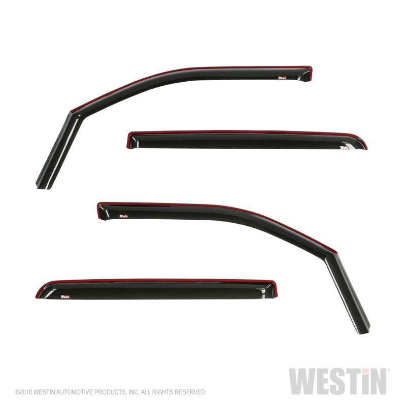 Westin 19+ Ram 1500 Crew Cab(Excl. 19-22 Ram 1500 Classic) In Channel Wind Deflector 4pc - Smoke