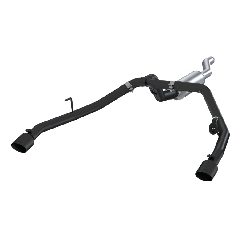 MBRP Jeep Gladiator 3.6L 2.5in Dual Rear Exit Cat Back Exhaust Black Coated