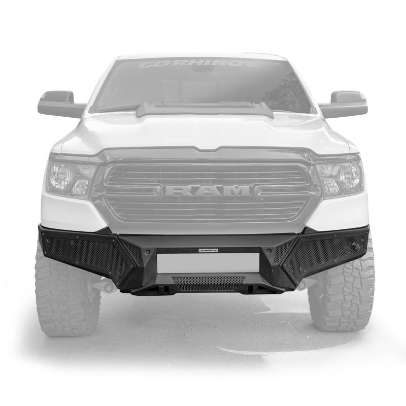 Go Rhino Ram 1500 (Excl. Rebel/Warlock/TRX) Element FR Bumper w/Fixed Lgt Bar Mount - Tex. Blk