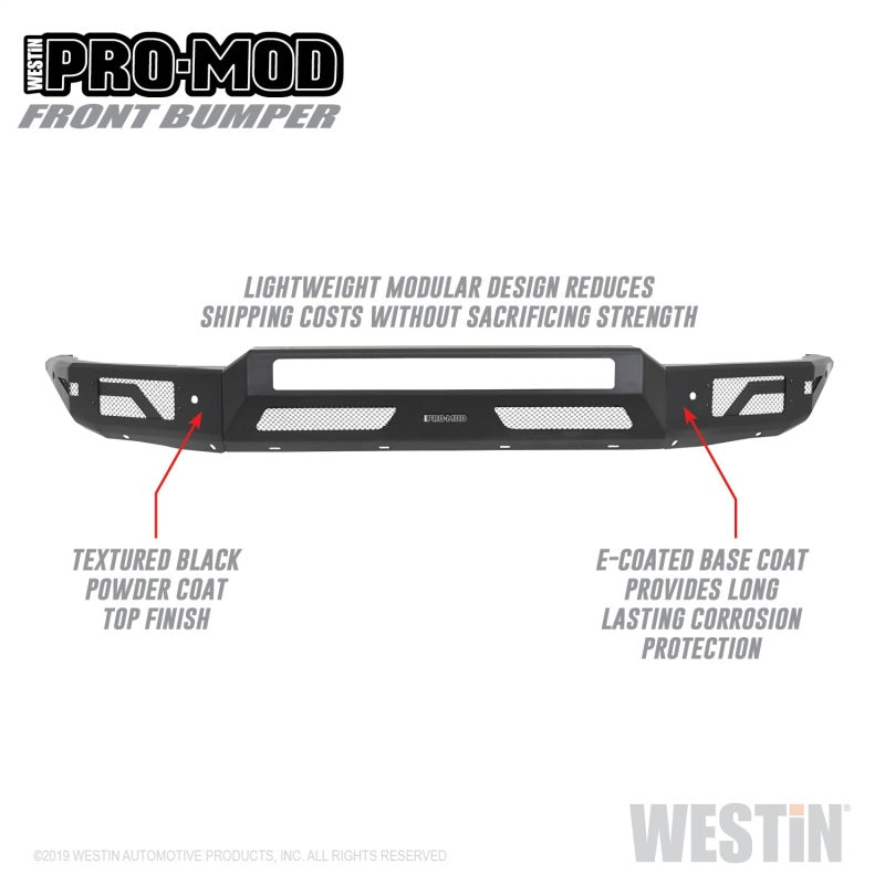 Westin 15+ Chevrolet Silverado 2500/3500 Pro-Mod Front Bumper - Textured Black
