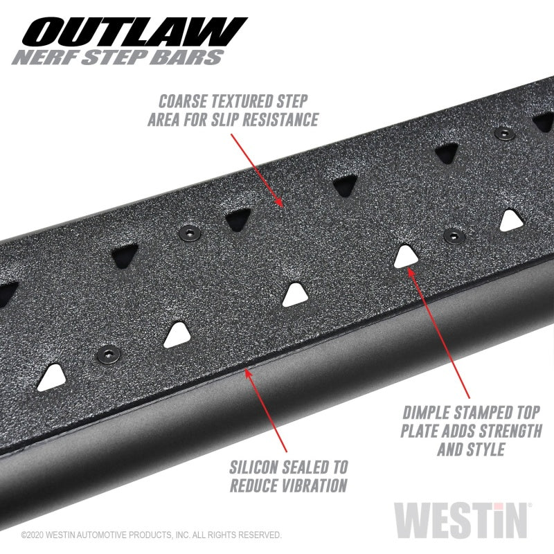 Westin Jeep Gladiator Outlaw Nerf Step Bars - Textured Black
