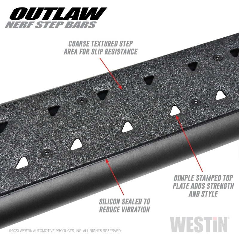 Westin 2020 Jeep Gladiator Outlaw Nerf Step Bars - Textured Black