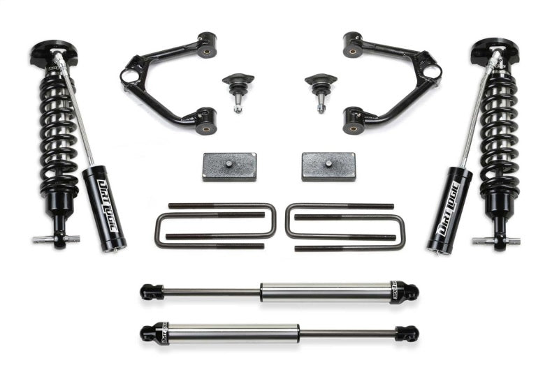 Fabtech 19+ GM K1500 P/U w/Trail Boss/At4 Pkg 1.5in Budget Sys w/Dl 2.5 Resi & 2.25