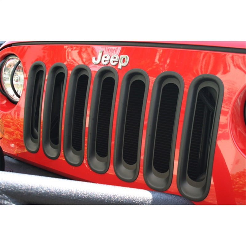 Rugged Ridge Grille Inserts Black Jeep Wrangler