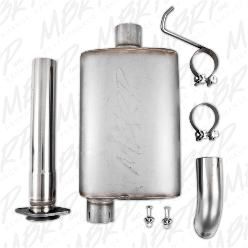 MBRP  Jeep Wrangler (TJ) Inline-4 2.5L Inline-6 4.0L Cat Back Single Off-Road Turn Down T409 Ex