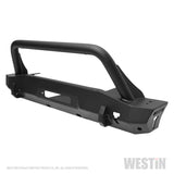 Westin 18+ Jeep Wrangler JL / 20-22 Gladiator WJ2 Stubby Front Bumper w/Bull Bar - Tex. Blk