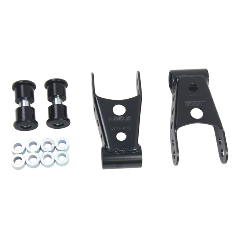 Belltech SHACKLE KIT Ford F150 (All Cabs Short Bed Only) 4WD 1in / 2in Rear Drop
