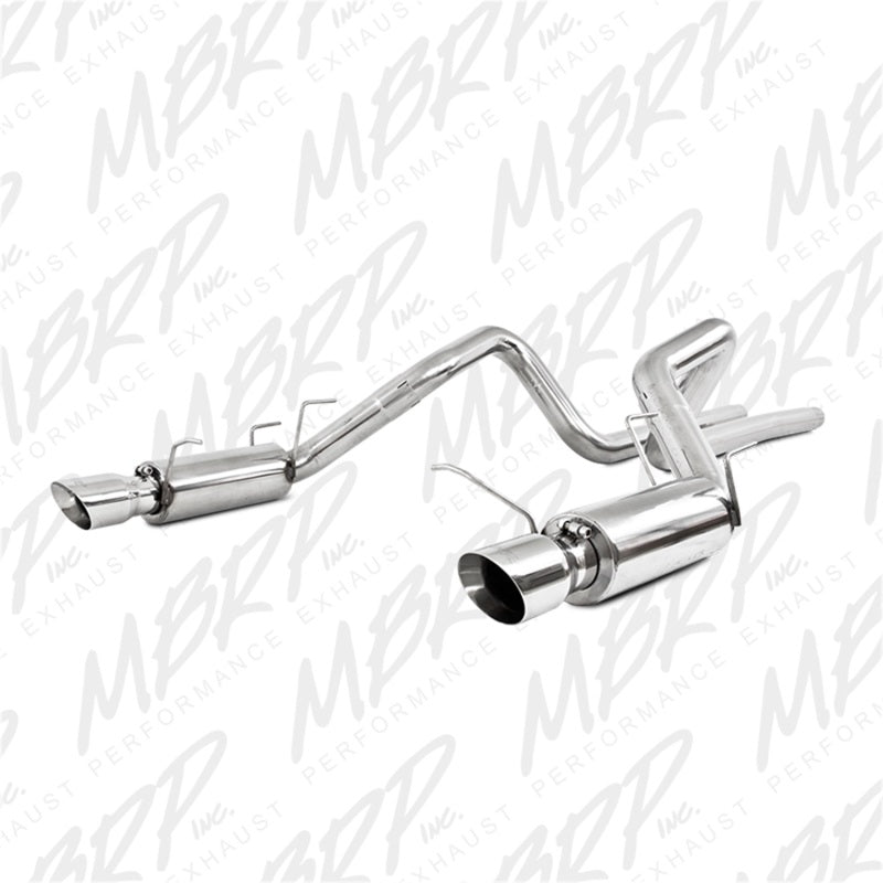 MBRP Ford Shelby GT 500 T304 3in Cat Back Dual Split Rear Race Version 4.5in Tips