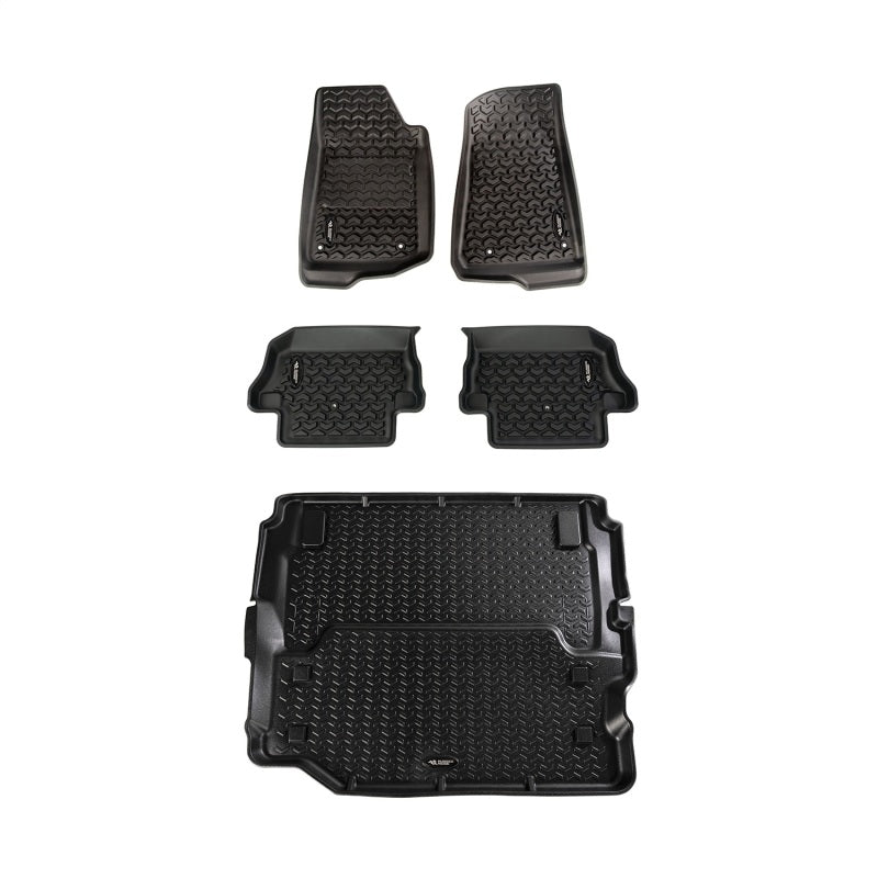 Rugged Ridge Floor Liner Kit Black F/R/Full Cargo Jeep Wrangler JL 2Dr