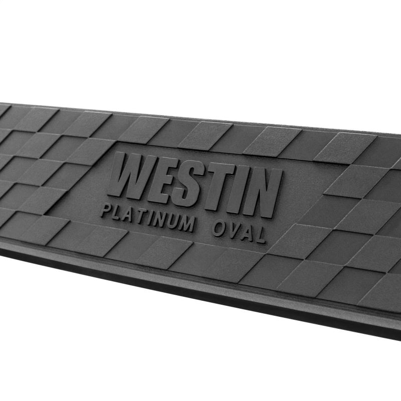Westin 19+ Chev/GMC Silverado/Sierra 1500 DC (No 2019 Ltd) Platinum 4 Oval Nerf Step Bars - Blk