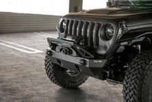 Load image into Gallery viewer, DV8 Offroad 07-23 Jeep Wrangler/Gladiator JT/JK/JL FS-25 Stubby Front Bumper w/Plated Bull Bar