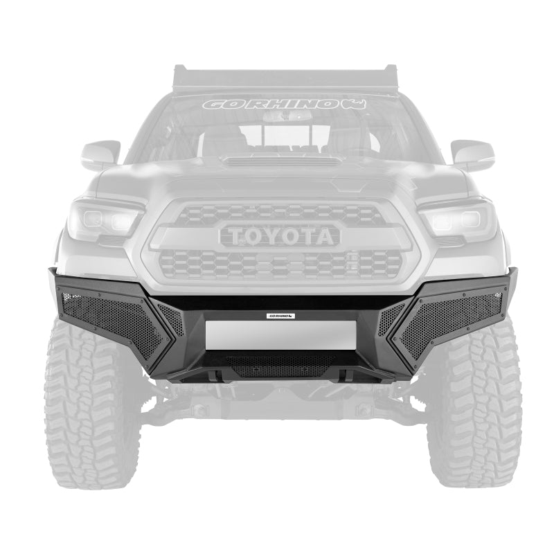 Go Rhino Toyota Tacoma Element Front Bumper with Fixed Light Bar Mount Textured Black