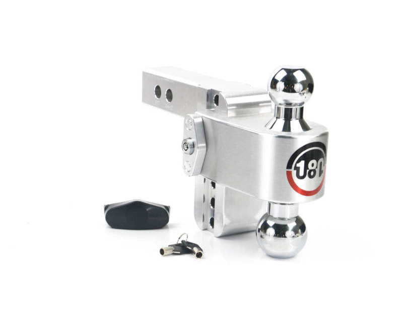 Weigh Safe 180 Hitch 4in Drop Hitch & 2in Shank (10K/12.5K GTWR) - Aluminum