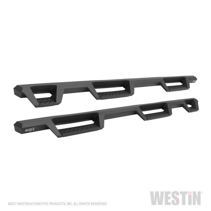 Westin 07+ Chevrolet Silverado 1500 CC 5.5ft Bed HDX Drop W2W Nerf Step Bars - Tex. Blk