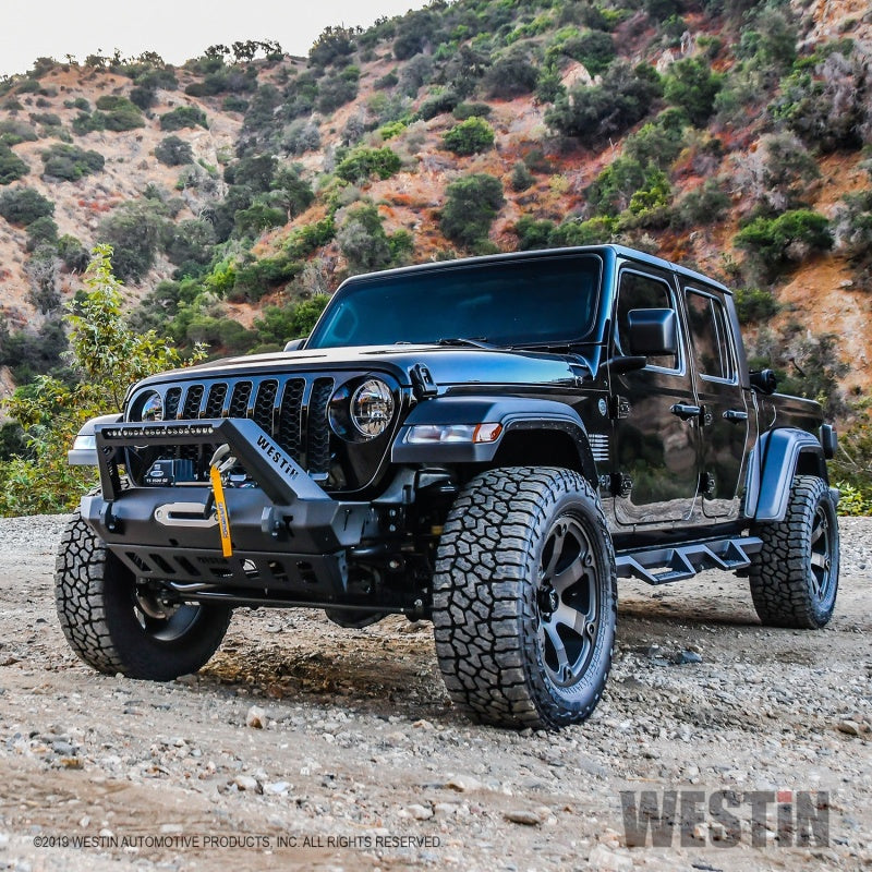 Westin 18+ Jeep Wrangler JL Stubby Front Bumper - Textured Black