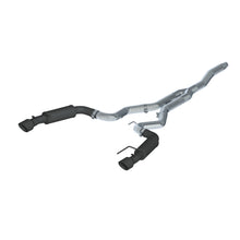 Load image into Gallery viewer, MBRP Ford Mustang EcoBoost 2.3L Black 3in Cat Back Dual Split Rear Exit (Race Version)