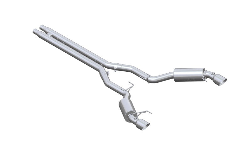 MBRP Ford Mustang GT 5.0 3in Cat Back Dual Split Rear Street Version 4.5in Tips - Aluminized