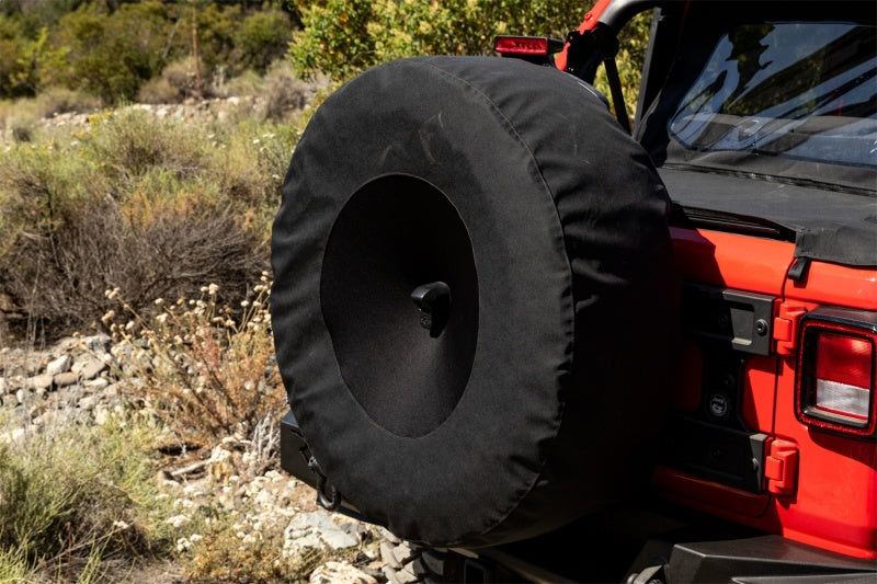 Rampage Jeep Wrangler(JL) Sport 2-Door Tire Cover w/Camera Slot 37in - Black