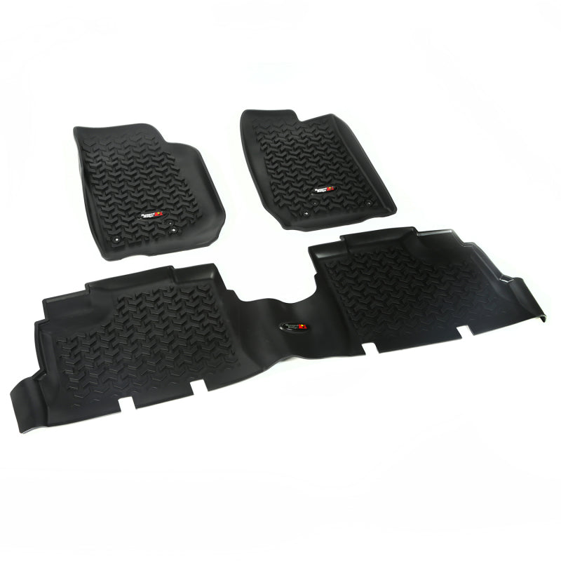 Rugged Ridge Floor Liner Front/Rear Black Jeep Wrangler JK 4 Dr