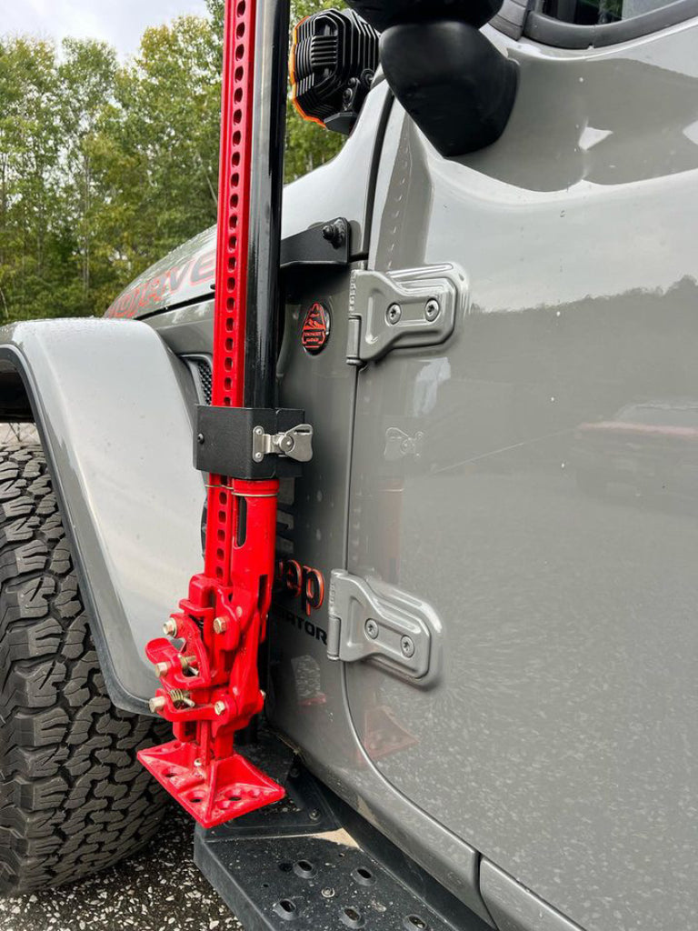 Go Rhino Jeep Wrangler JL/JLU/JT Front Fender Jack Mount for Hi-Lift Jack - Tex. Blk