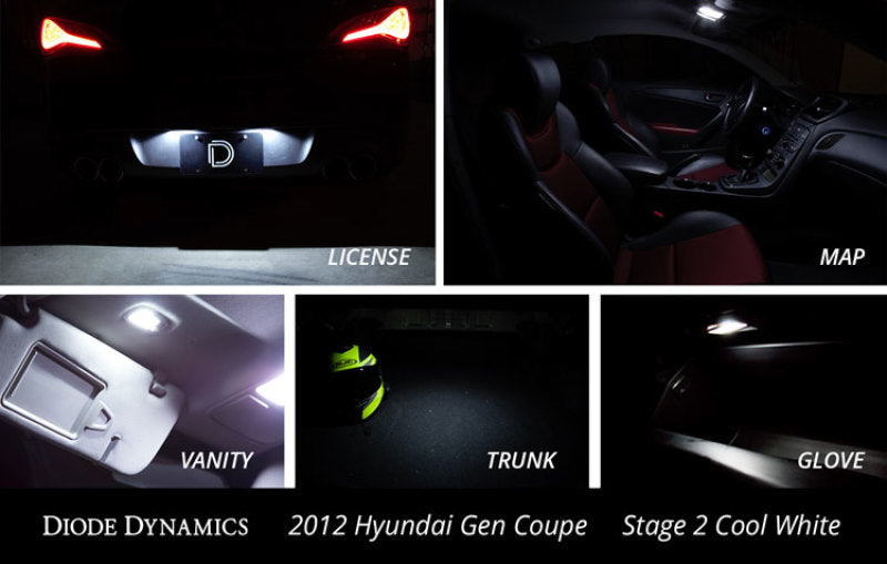 Diode Dynamics 10-16 Hyundai Genesis Coupe Interior Kit Stage 1 - Blue